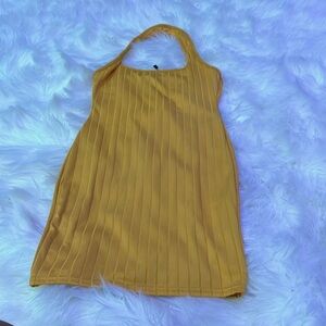 Yellow halter top dress